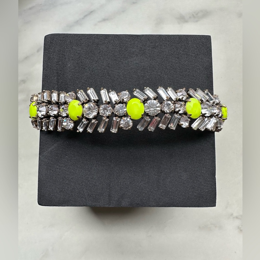 JCREW amazing bracelet. Silver and neon stones.